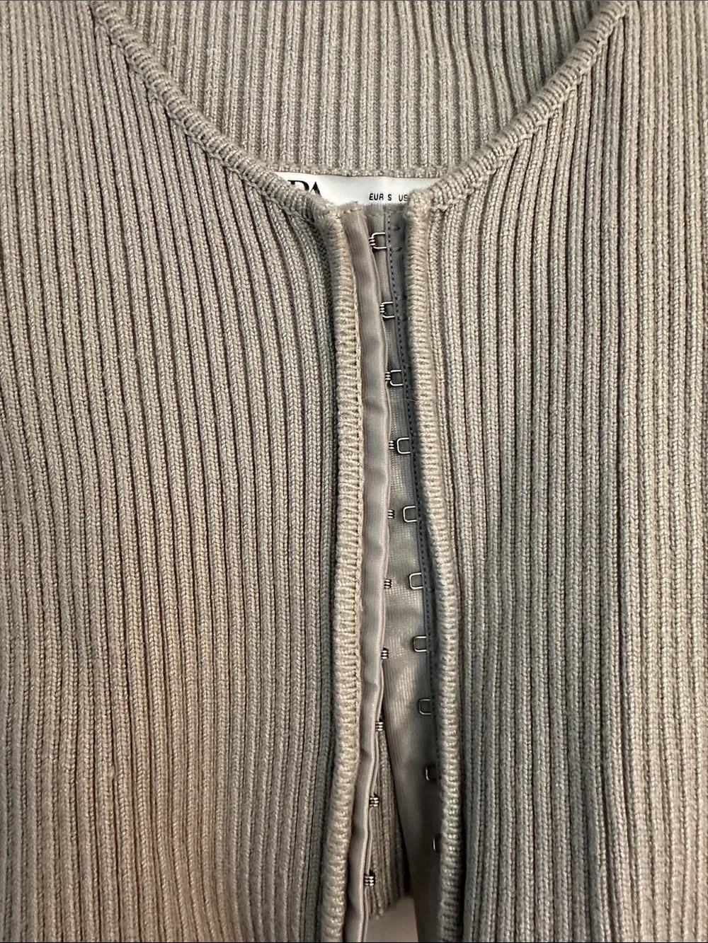 Ribbed Cropped 2 piece set Button-Front Tank with Detachable Bolero - Taupe
